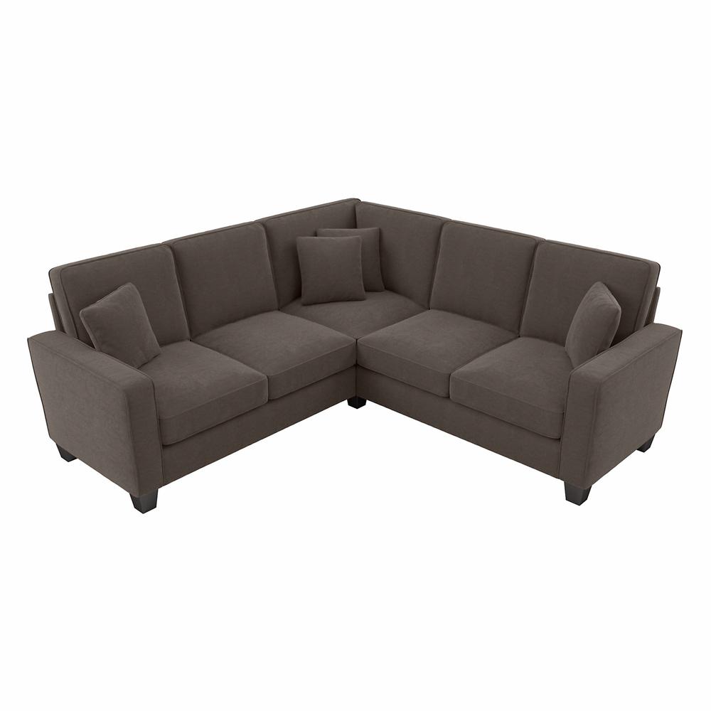 Chocolate Brown Microsuede L Shaped Sectional Couch V2512