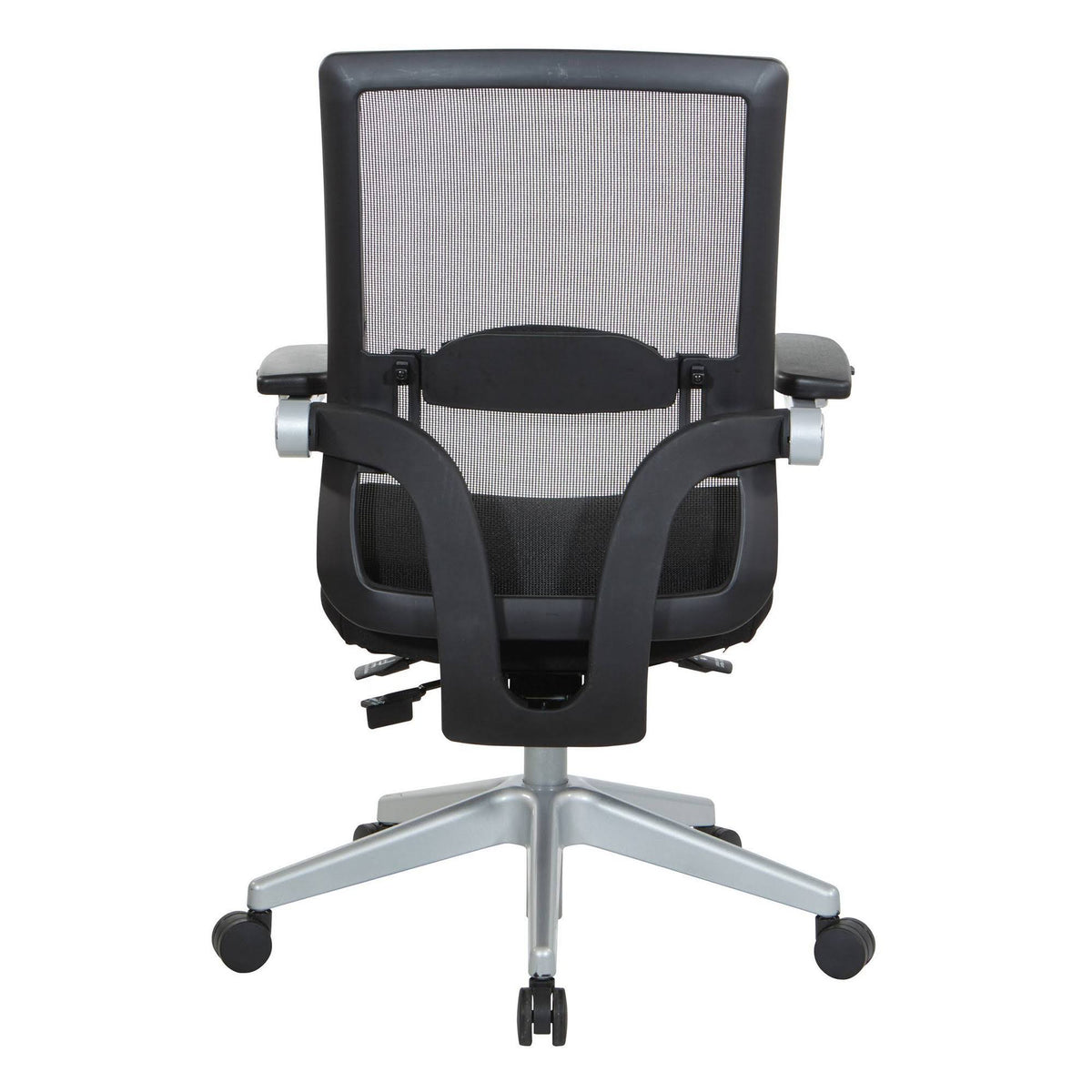 Black Mesh Back Flip Arm Chair T61924