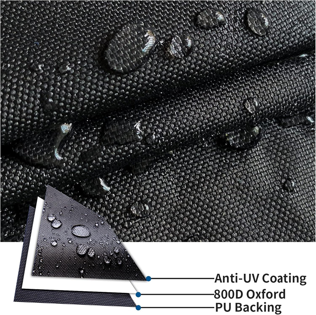 800D Solution-Dyed Polyester Bass Boat Cover with 17 Windproof Straps B236