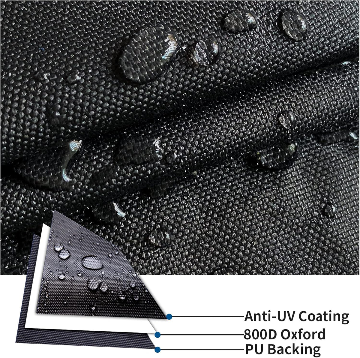800D Solution-Dyed Polyester Bass Boat Cover with 17 Windproof Straps B236