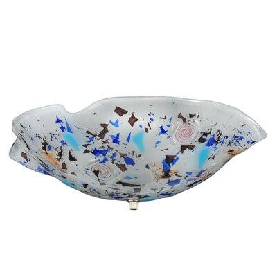 Organic Slumped Glass Flushmount S933