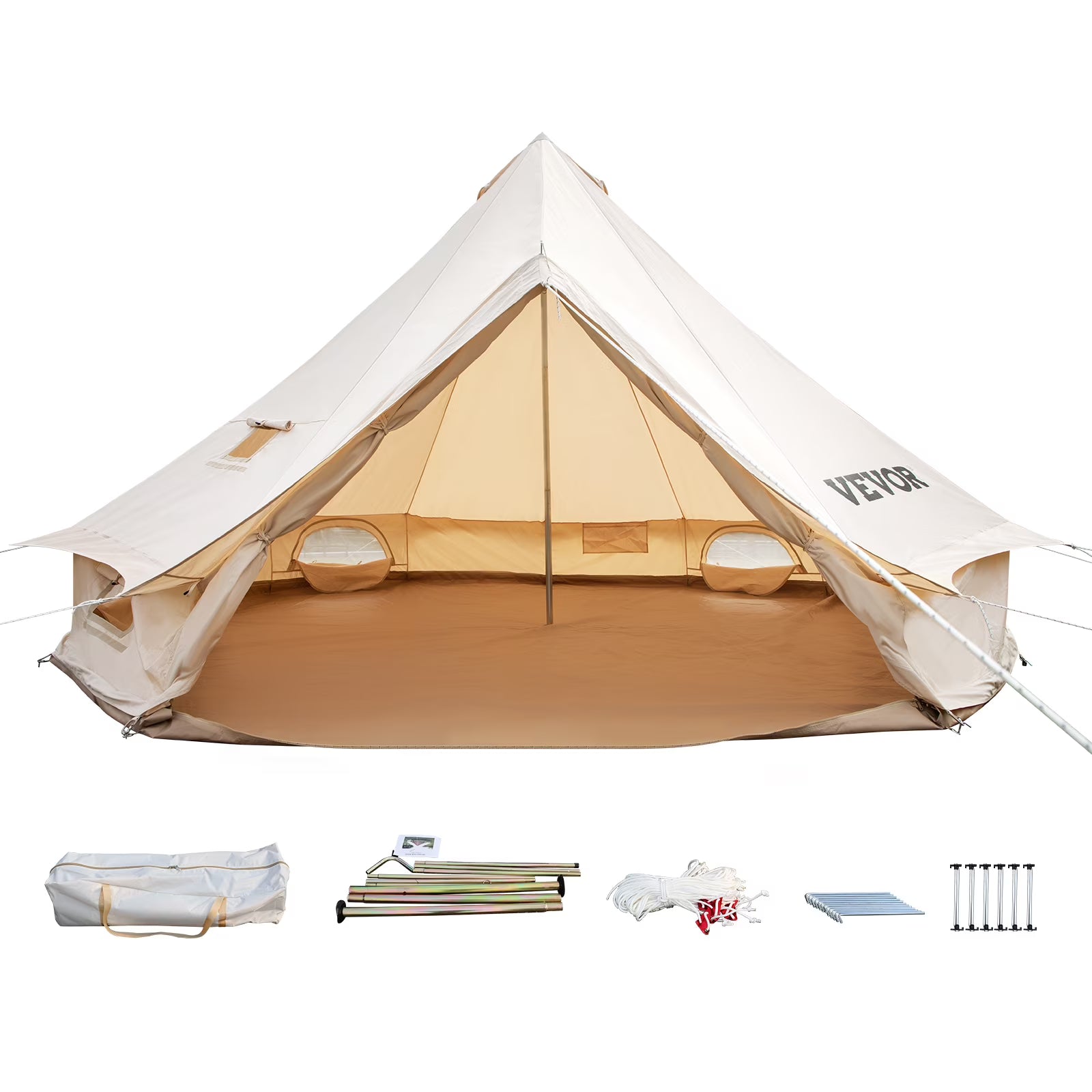 Canvas Wall Tent With Stove P126659