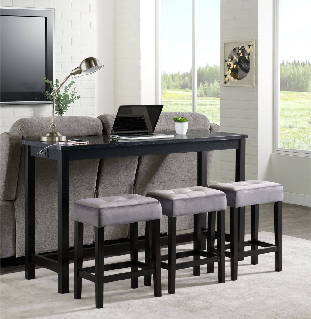 Black Multipurpose Bar Table Set I304