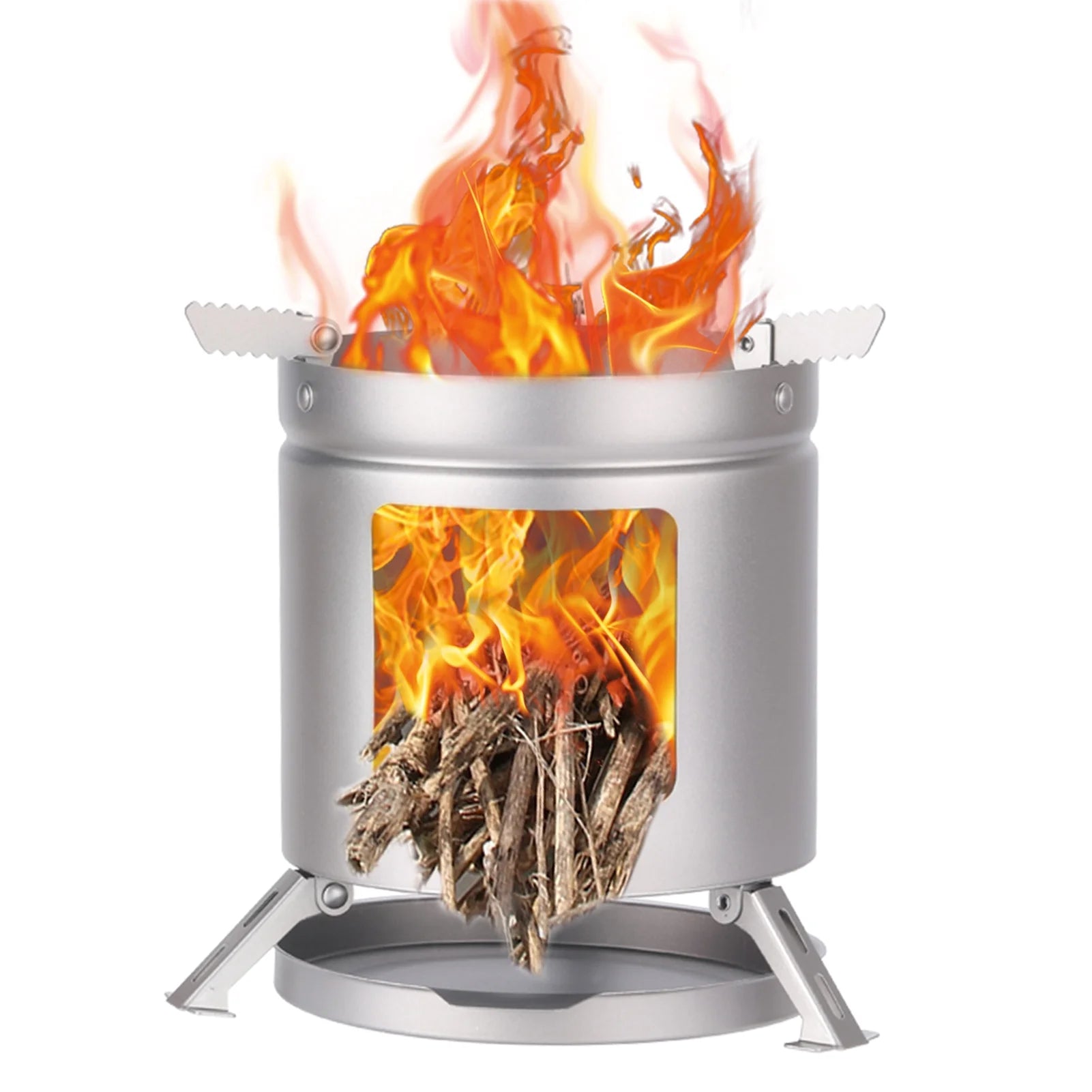 Titanium Camping Folding Pot Holder BBQ Firewood Bracket L234