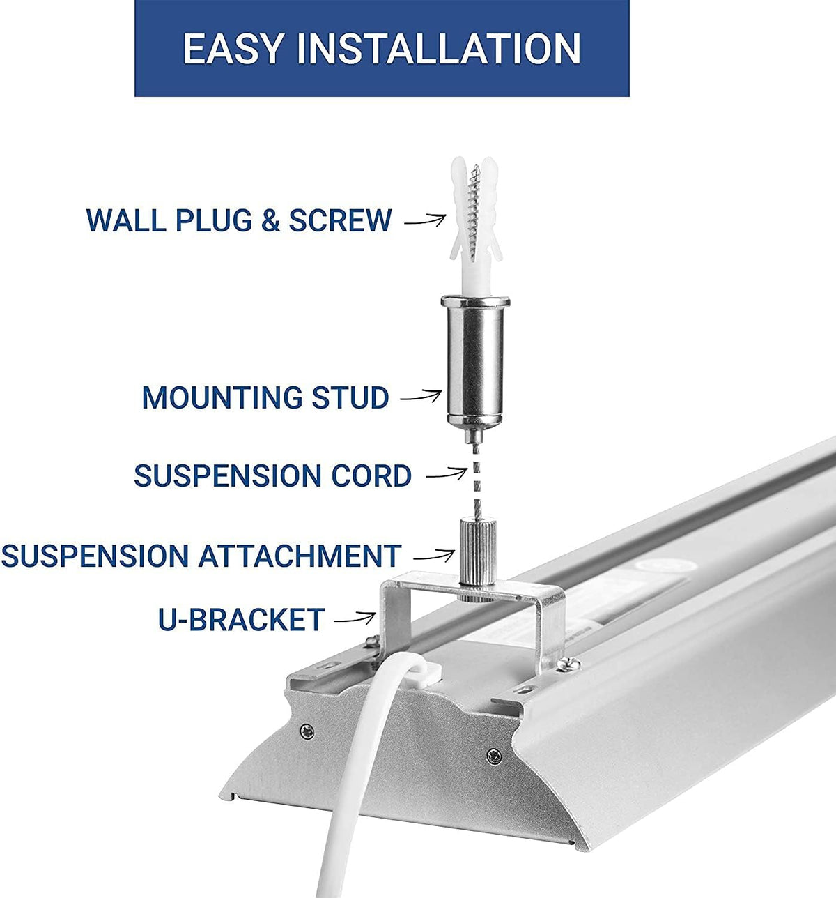 4 Pack LED Shop Light, 35 Watts, Daylight O98383
