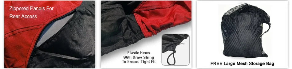 Red Black Jet Ski Cover with Trailer Straps and Storage Bag Z66775