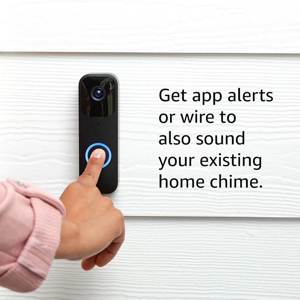 Black Video Doorbell with Two-Way Audio and HD Video H8182