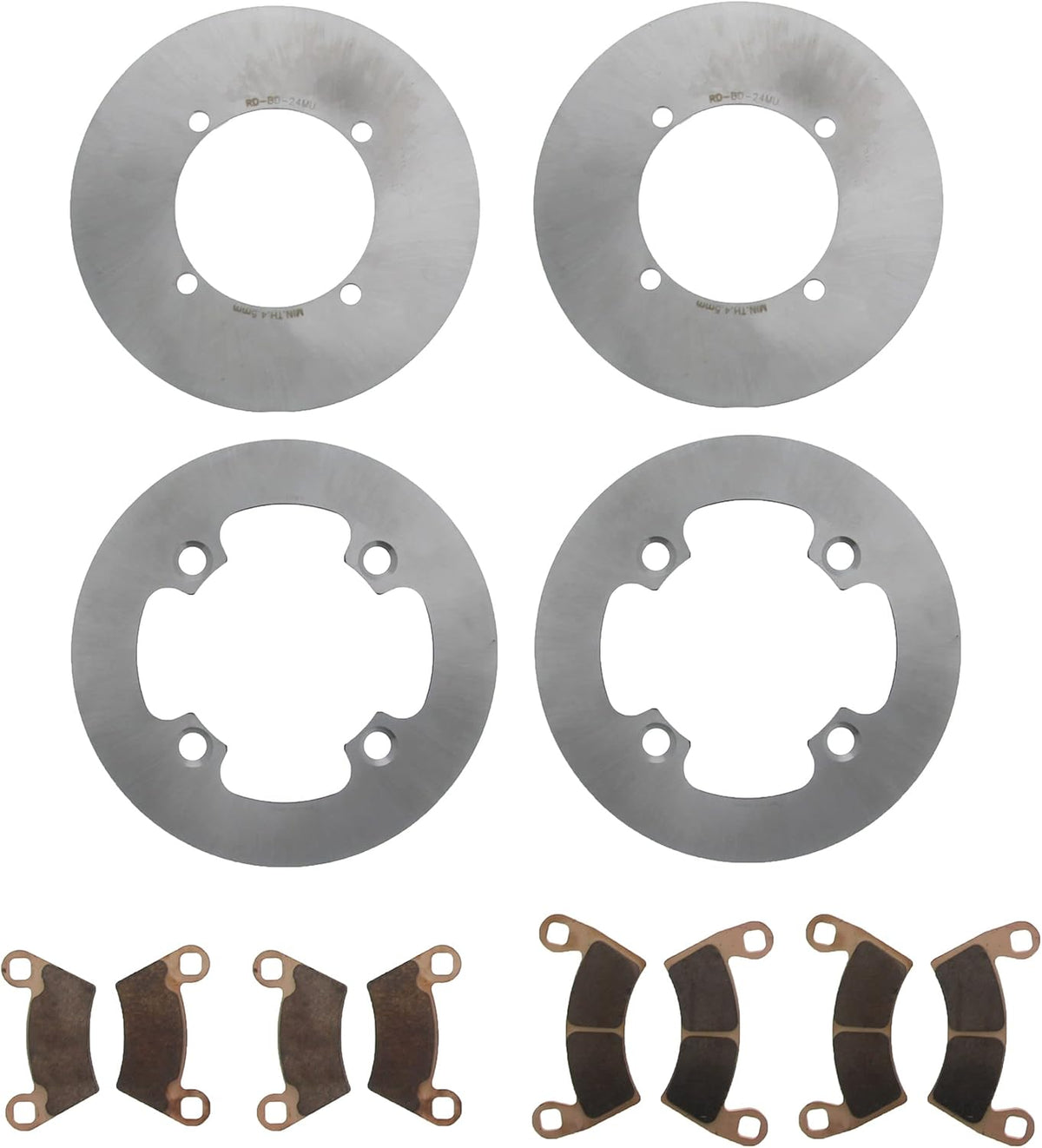 Front & Rear Brake Rotors & Brake Pads for Polaris RZR 4 800 F2551