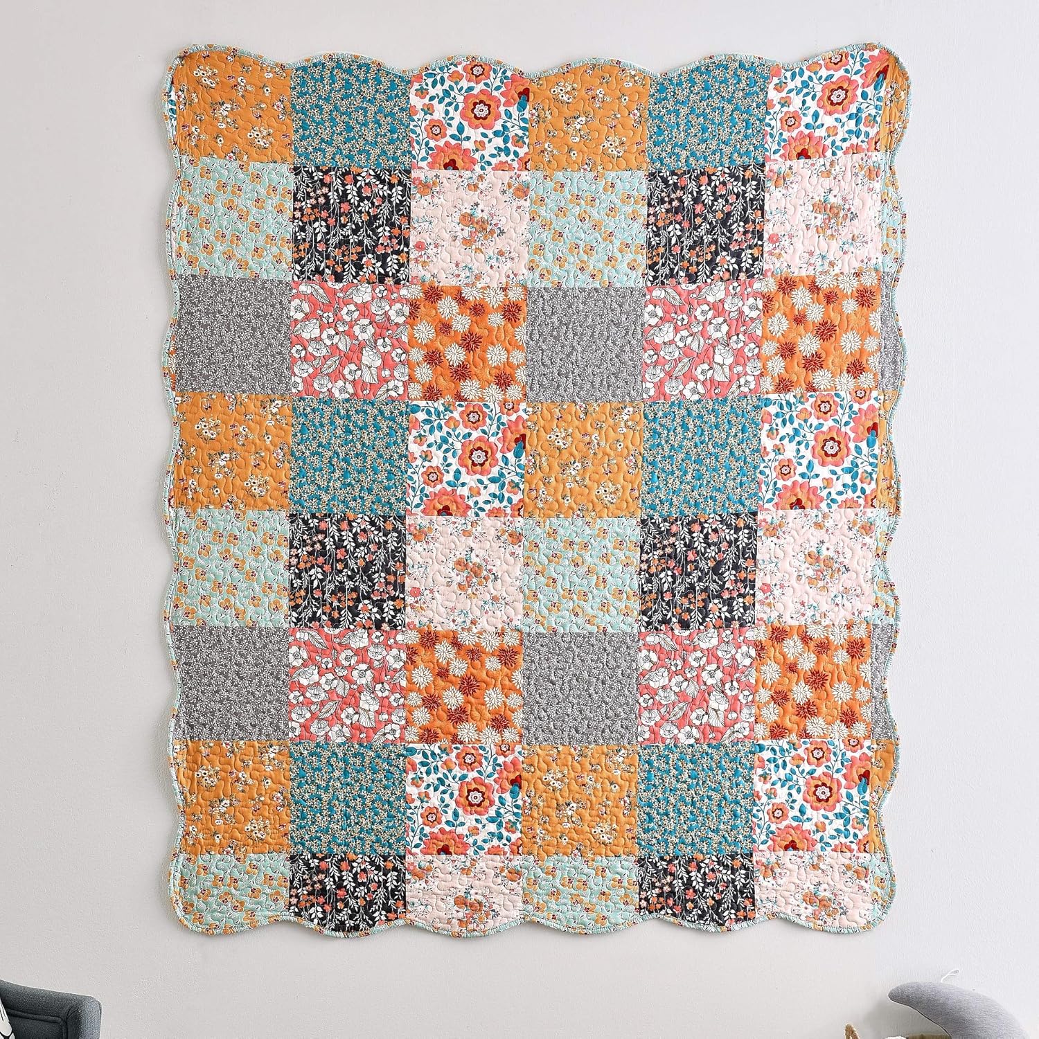 Calico Throw Blanket S19576