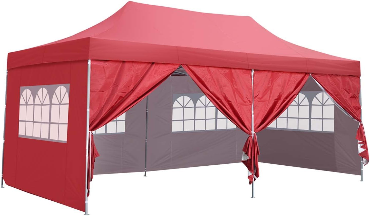White Pop up Canopy Tent with Removable Side Walls M887645