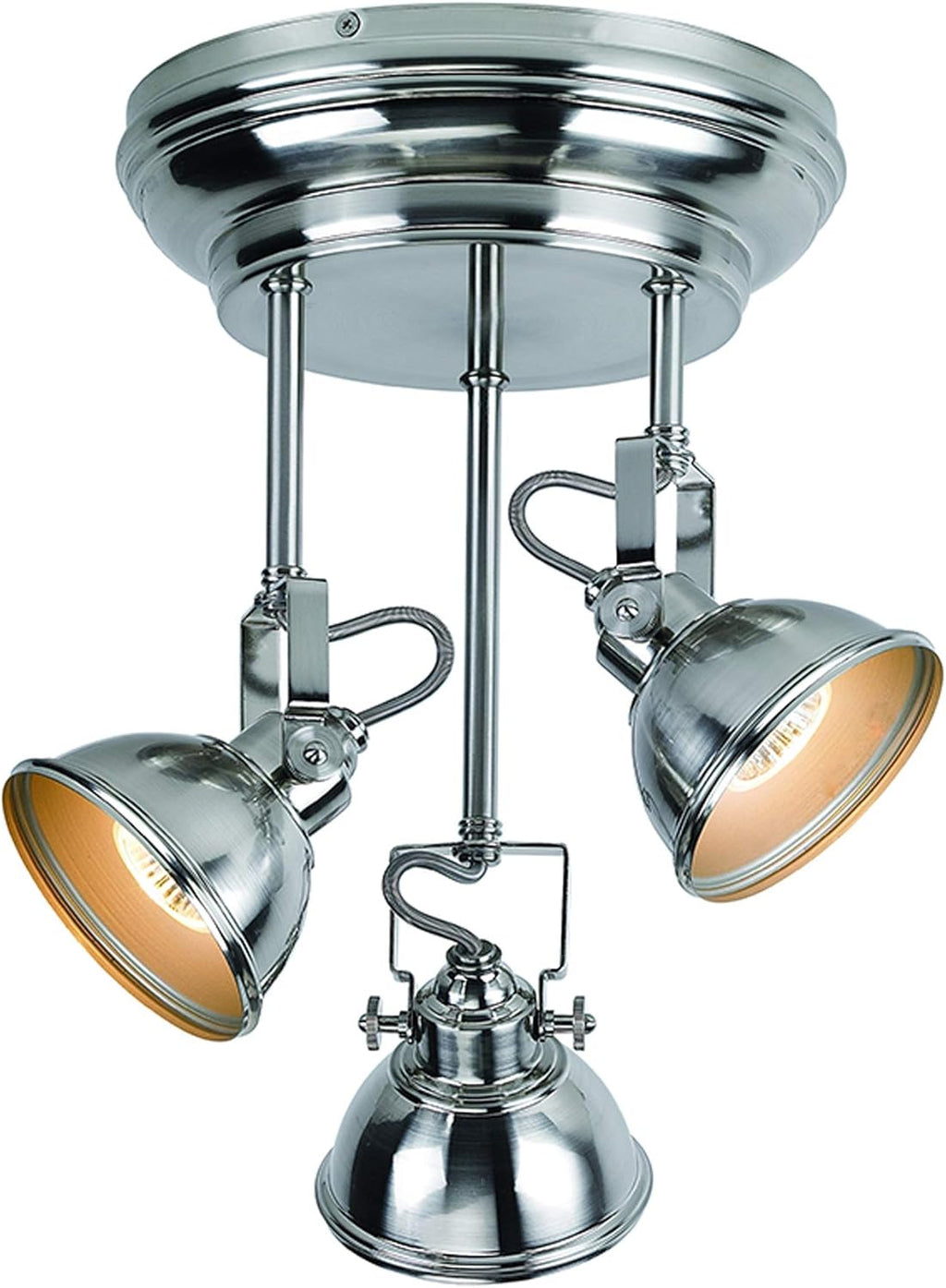 Modern 3-Light Ceiling Canopy, Brushed Nickel I292242