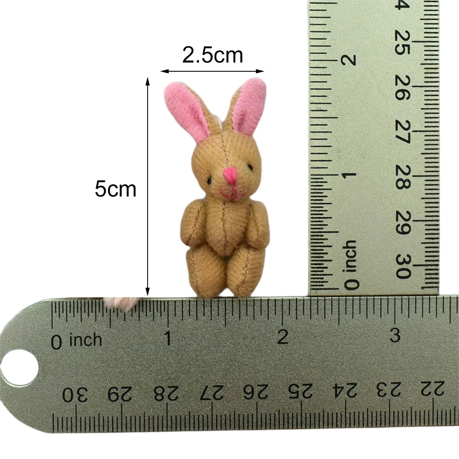 Mini Joint Bear/Rabbit Plush Dollhouse Decor Stuffed Toys Z14638