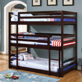 Triple Twin Bunk Bed in Cappuccino Finish F410279