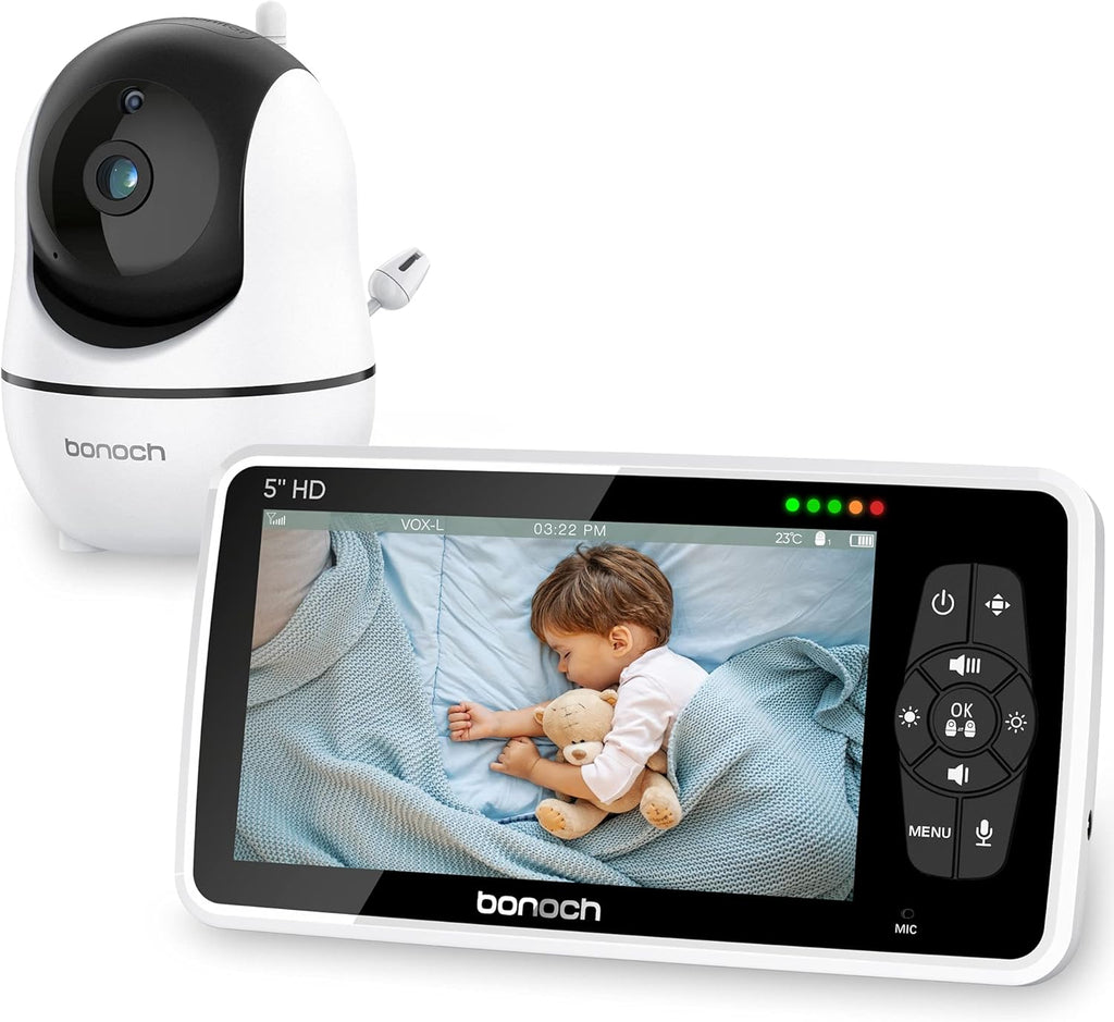 720P 5 HD Display Night Vision Video Baby Monitor with Camera and Audio U517