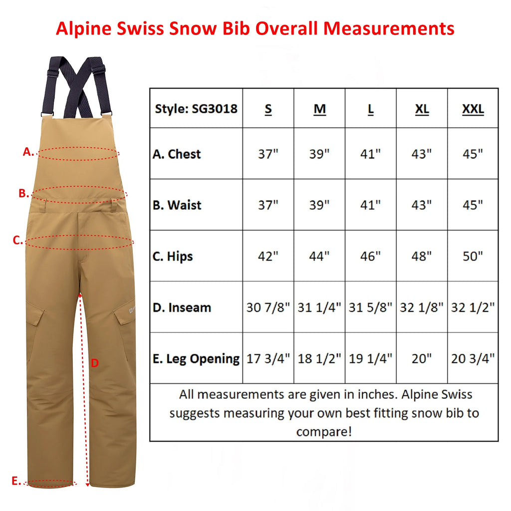 Waterproof Insulated Snow Bib Overalls A6030