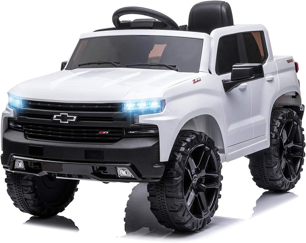 12V Licensed Chevrolet Silverado Ride On Truck Battery Powered Toy with Remote Control S599490