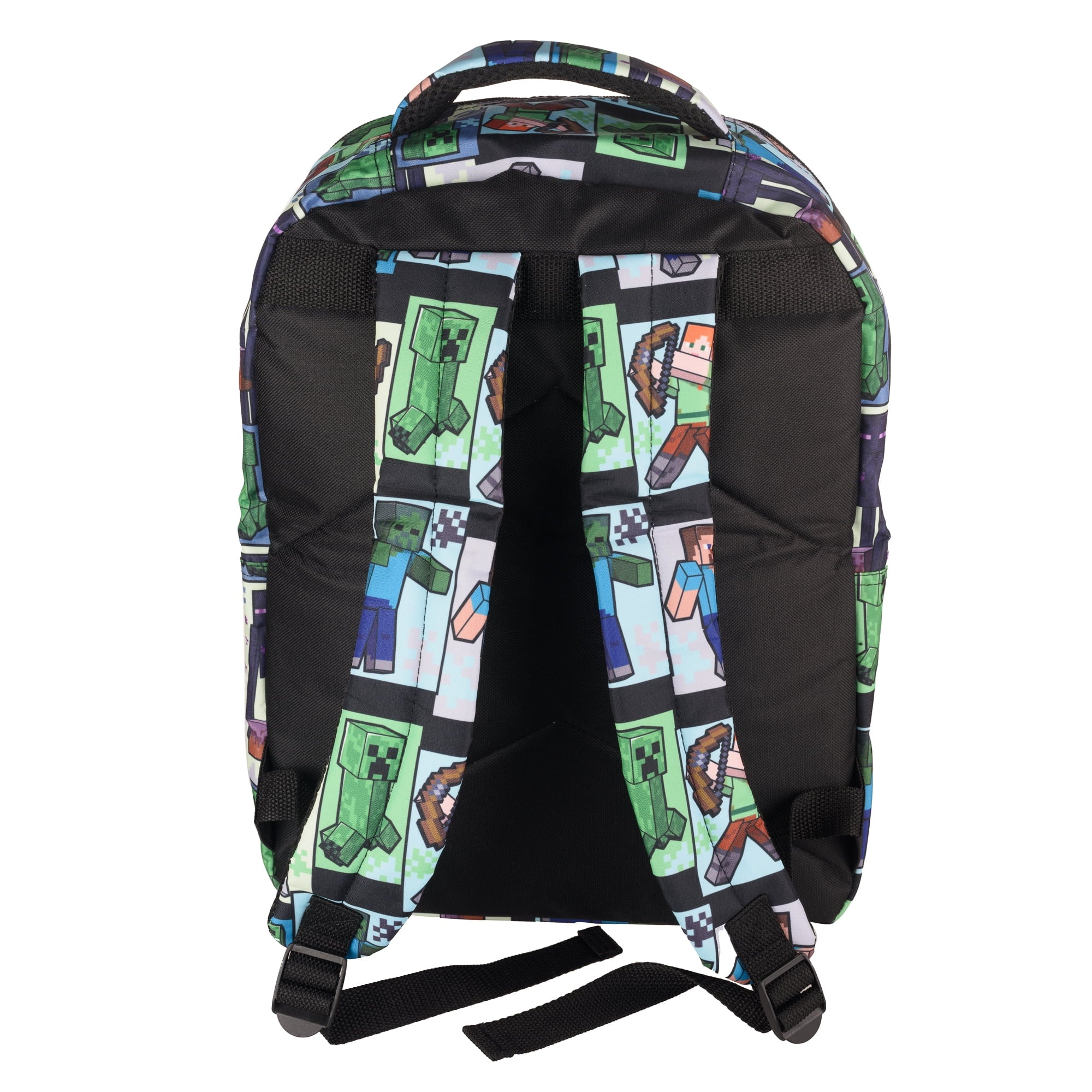 Minecraft Backpack with Front Zip Pocket, Adjustable Padded Mesh Straps, 16 Inches E417187