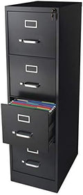 Black 4 Drawer Letter File Cabinet B5488