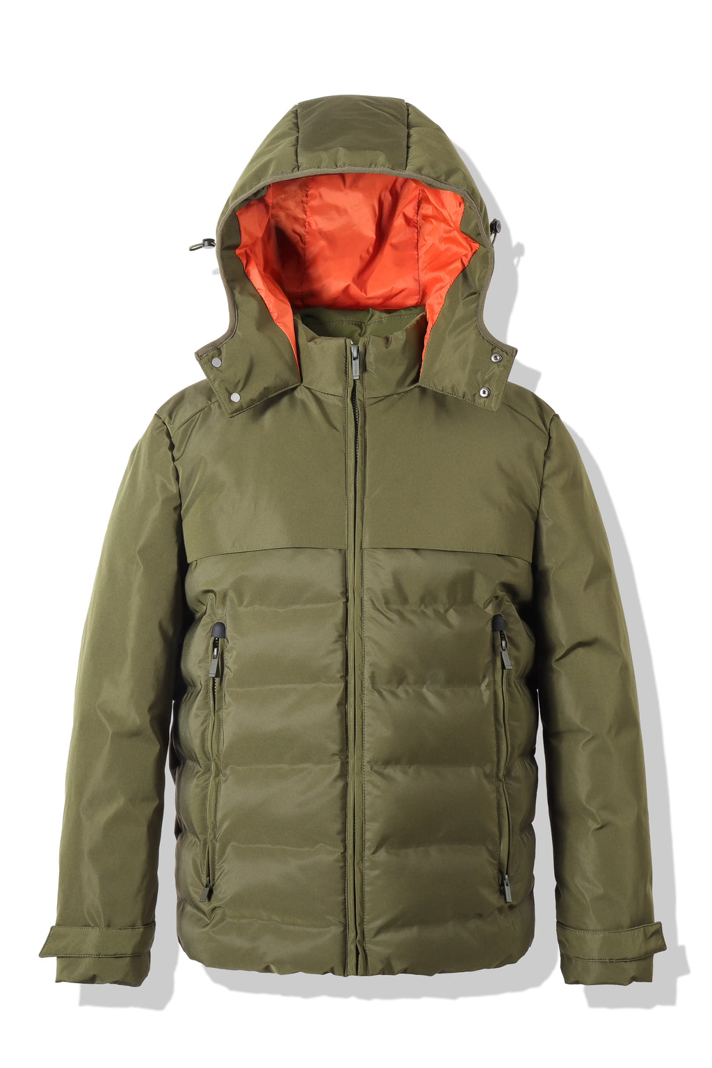 Olive Hooded Winter Parka Jacket Y8045