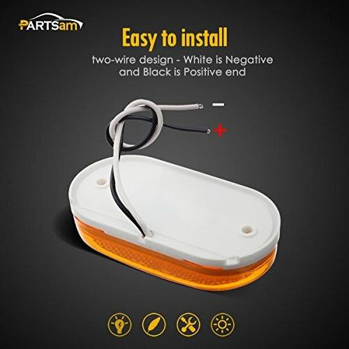 Rectangle Reflectors Lens Pair with Lights Trailer RV Camper Accessories Q645