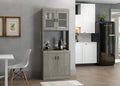 Microwave Cabinet with Double Doors and Glass Doors with Shelf S89472