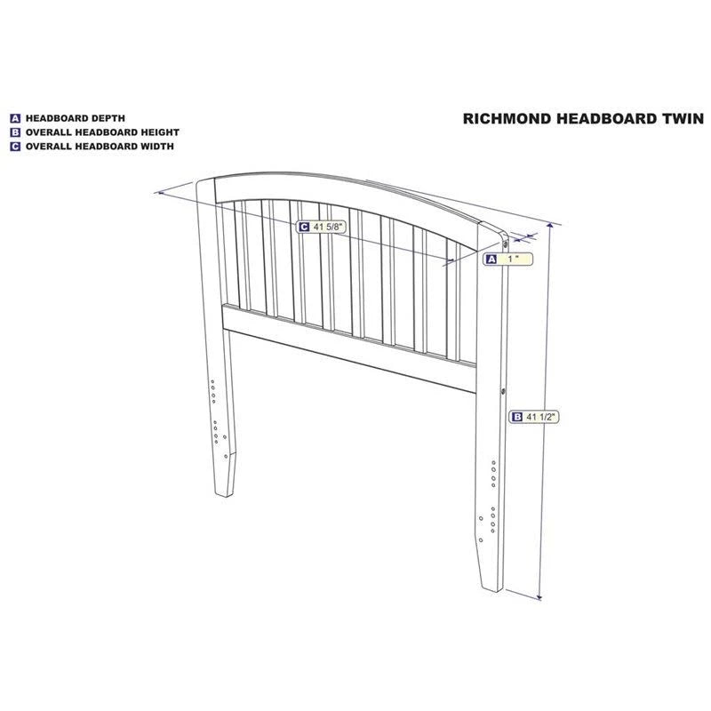 Twin Walnut Headboard J44812