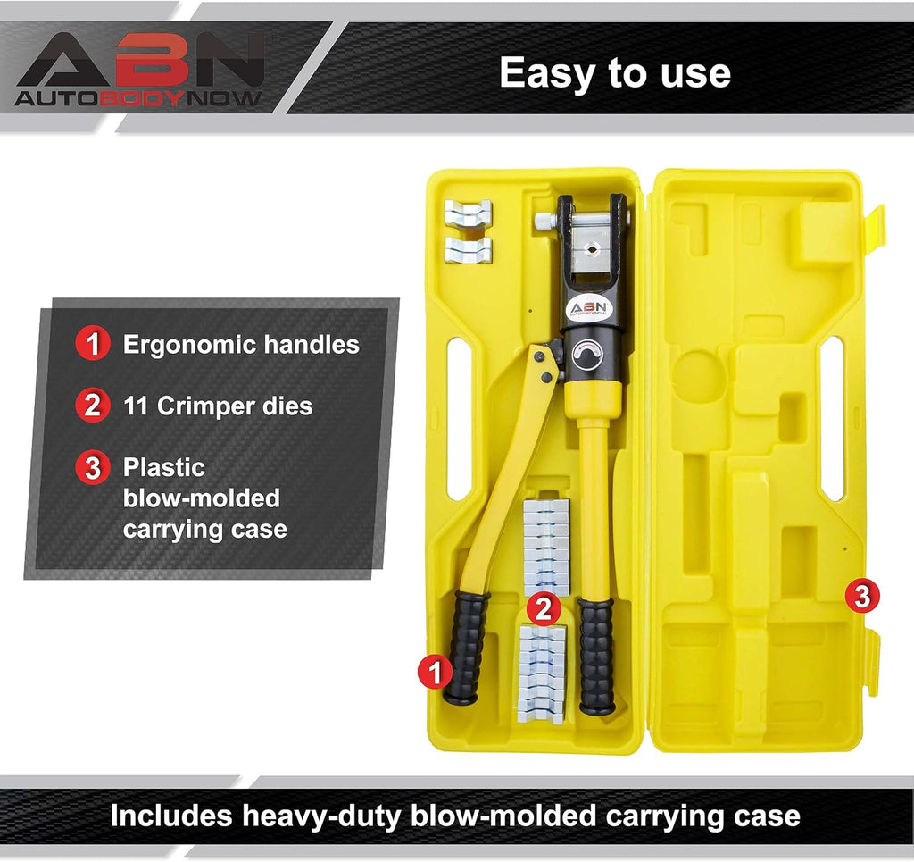16 Ton Hydraulic Cable Crimper with 11 Crimper Dies J58724