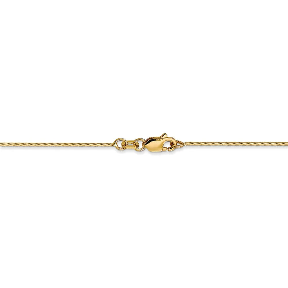 14kt Yellow Gold Octagonal Snake Chain 18 inch Lobster Clasp T38123