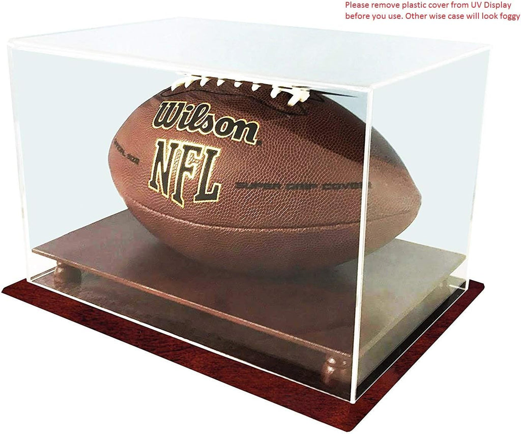 Cherry Finish Solid Wood Football Display Case J4074