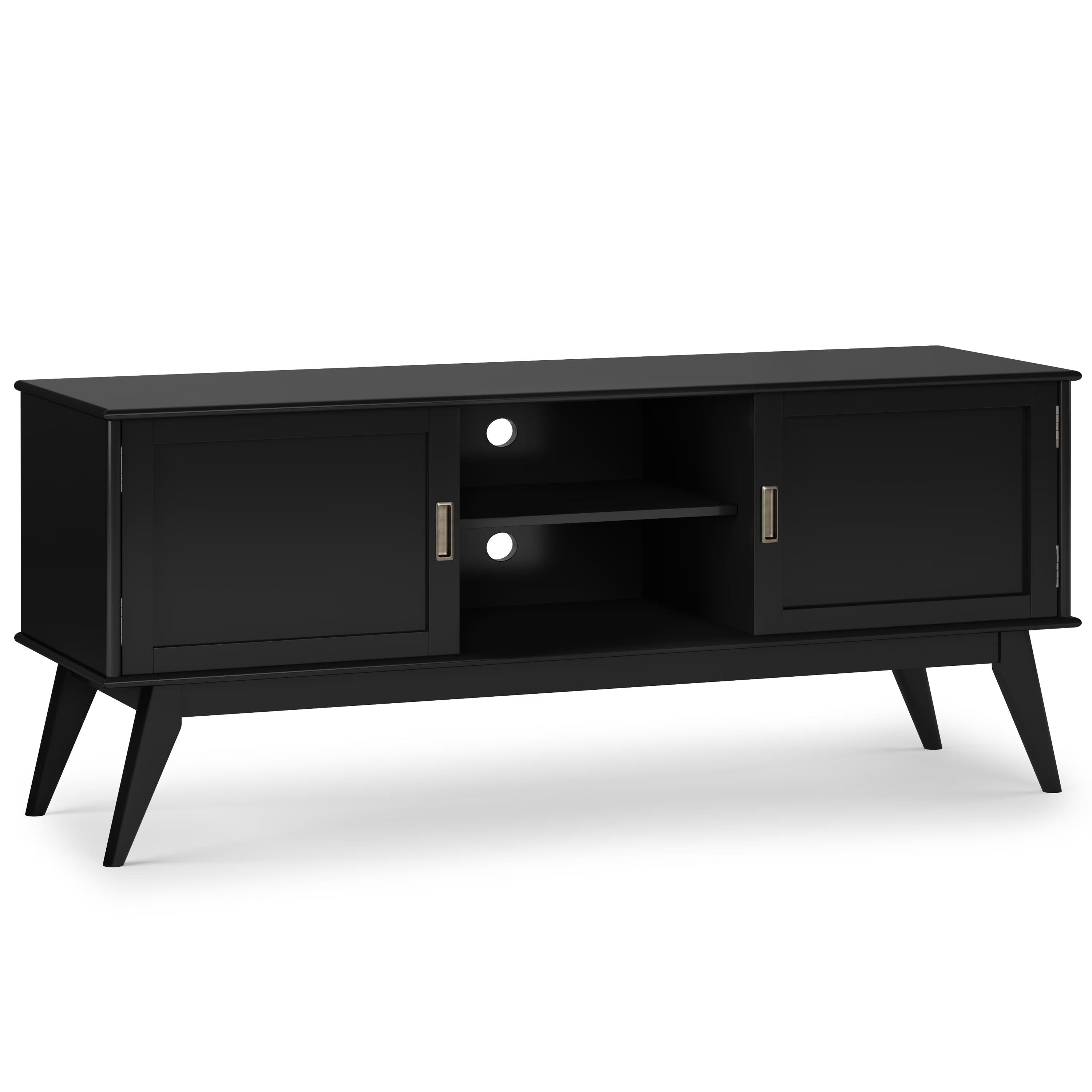 Black Low TV Media Stand Y784380