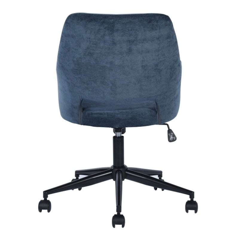 Dark Blue Fabric Upholstered Swivel Task Chair U2275