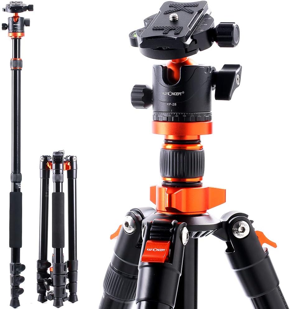 62'' Aluminum Camera Tripod with Detachable Monopod K53968