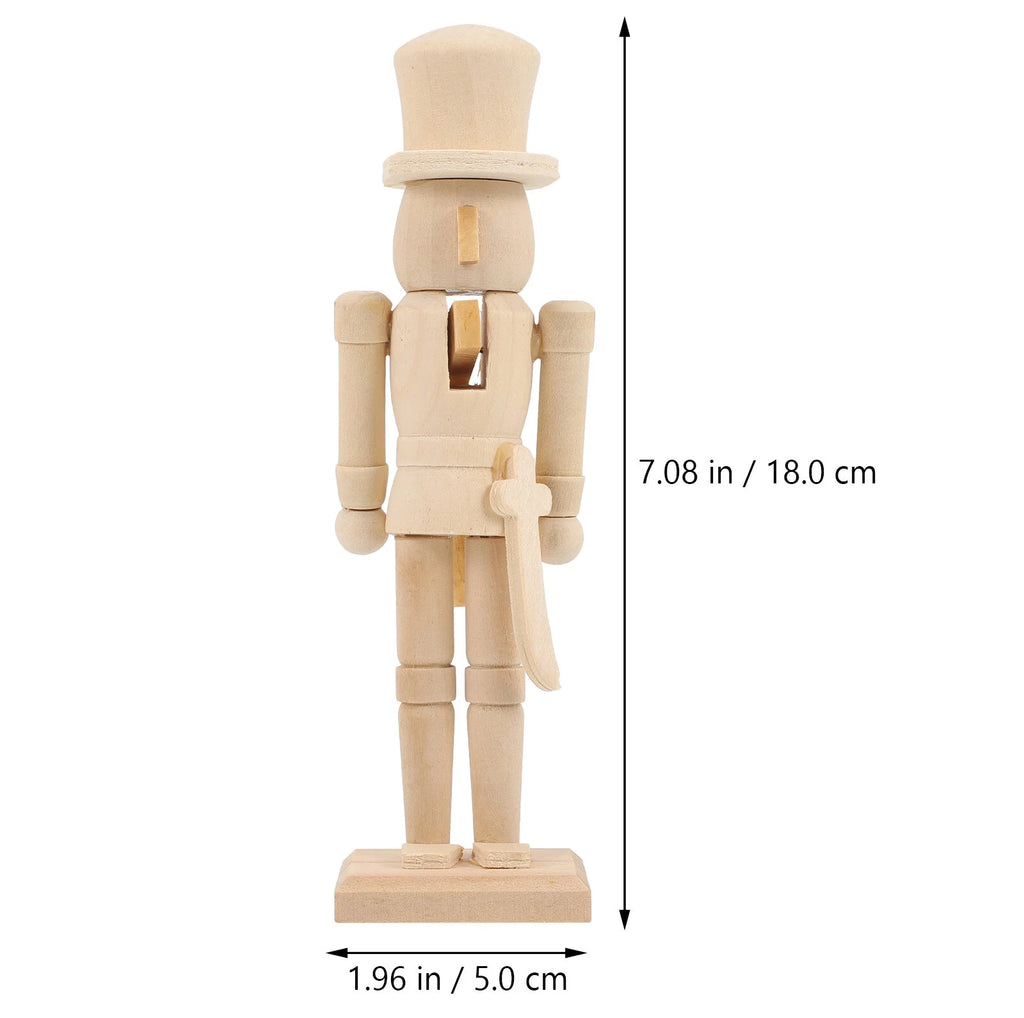 Black Unfinished Peg Dolls Nutcracker Decor L437