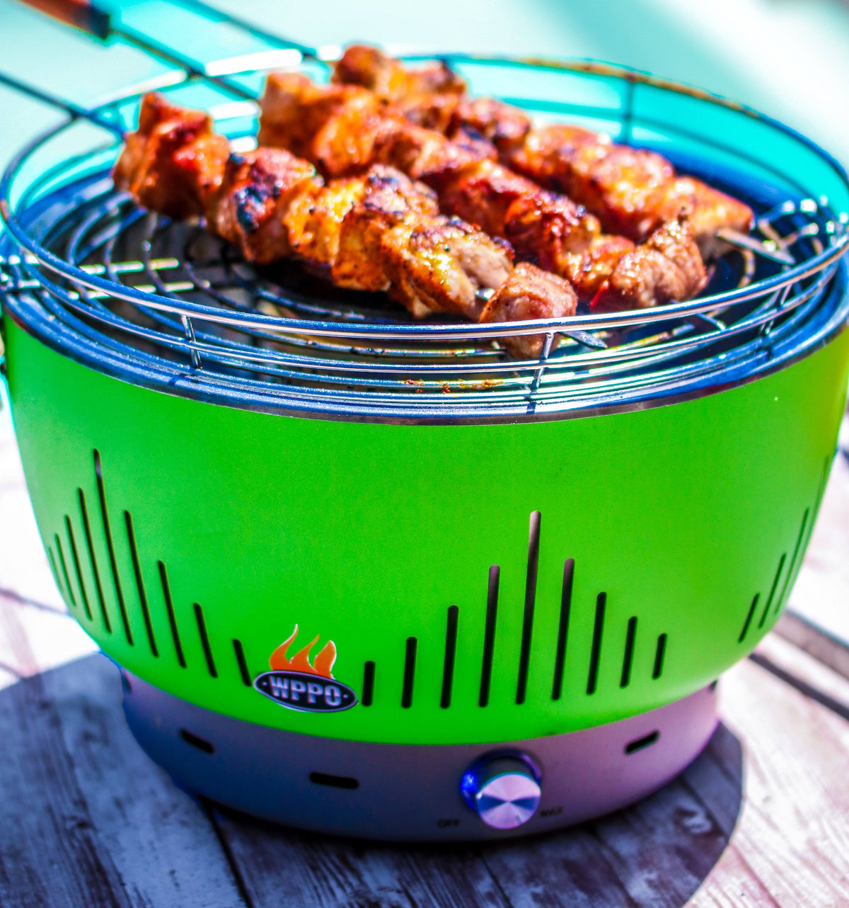 Green Portable Charcoal BBQ Grill with Carrying Bag R211123