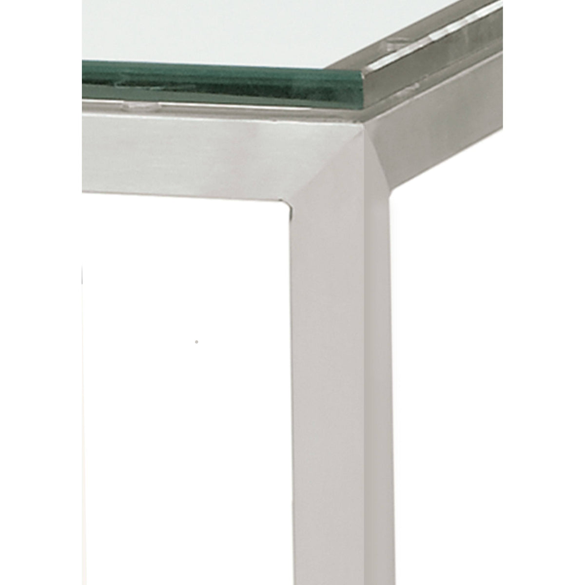 Clear Tempered Glass Bar Table with White Base E8735