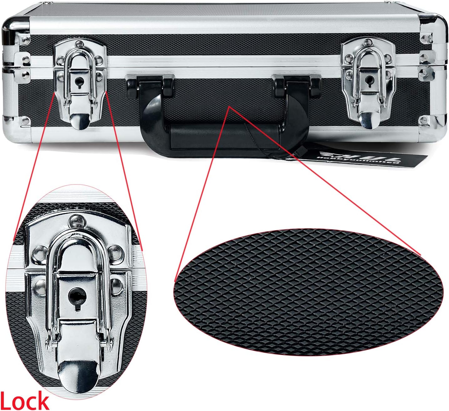 18in Two-Tone Aluminum Case with Pluck Foam Interior B9470