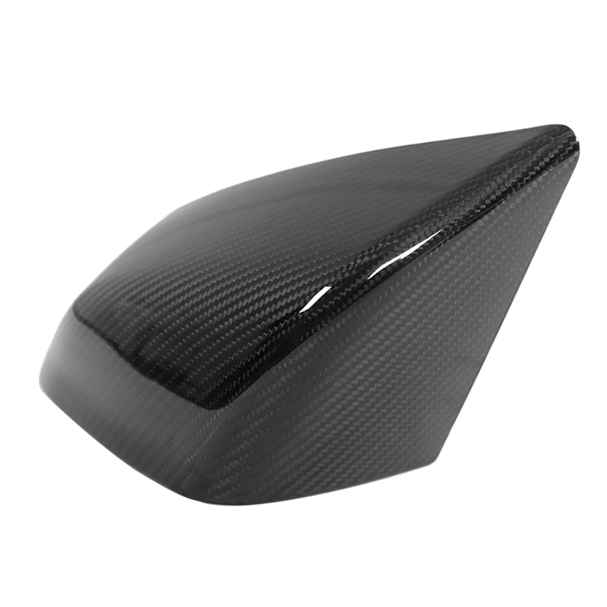 Dry Carbon Fiber Gloss Black Mirror Cover Cap Trim 2PCS H747