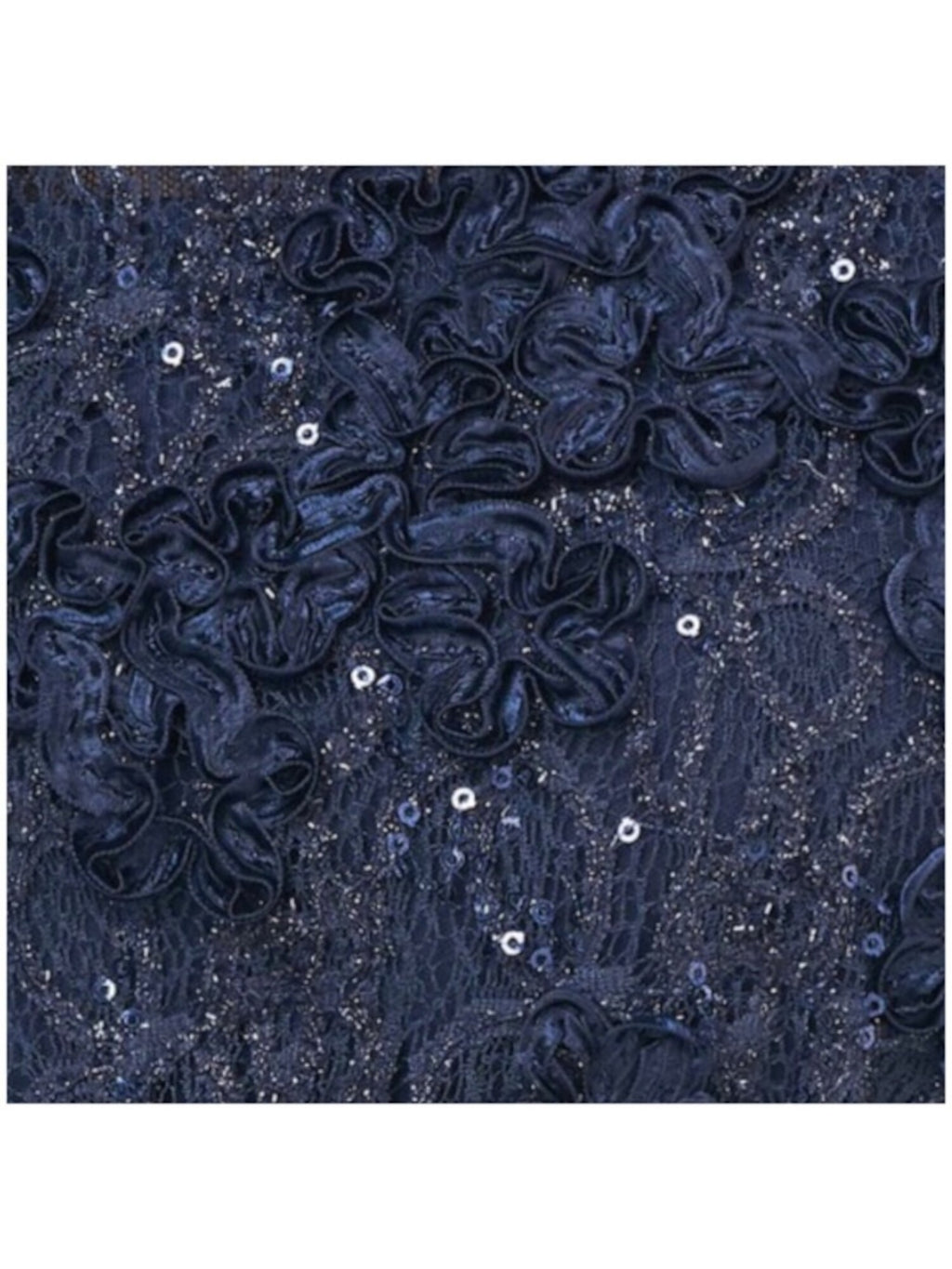 Navy Lace Zippered Soutache Embroidered Gown Maxi Dress Z552884