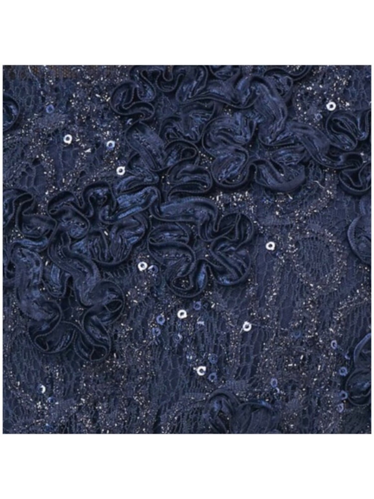 Navy Lace Zippered Soutache Embroidered Gown Maxi Dress Z552884
