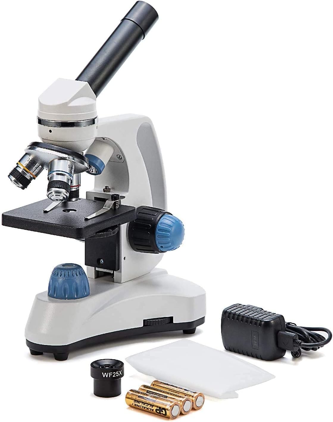 Compound Student Microscope, 40X-1000X, Monocular Head, Dual Illumination K853