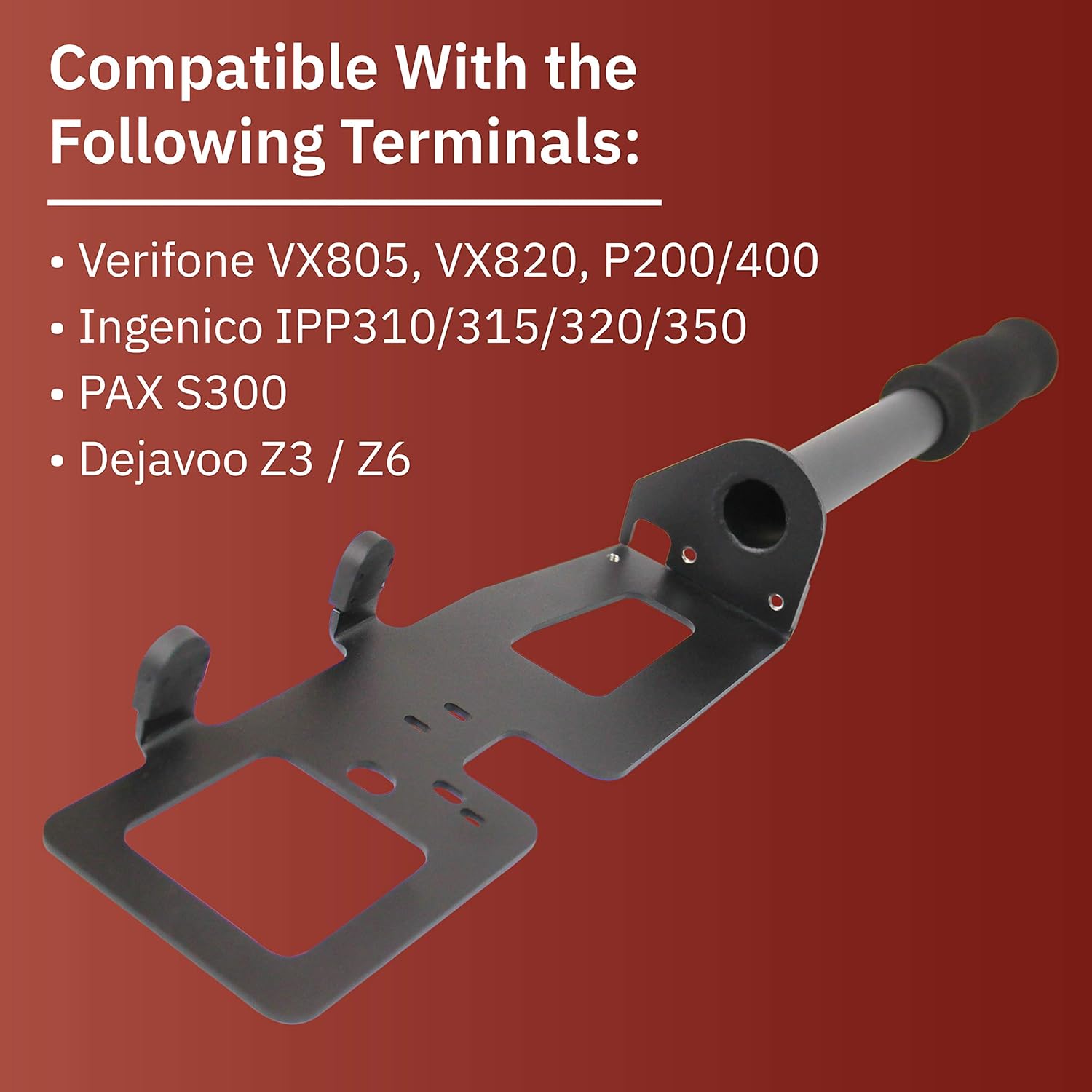 Black Drive-Thru Handheld Mount for Verifone P200 PIN Pad V9031