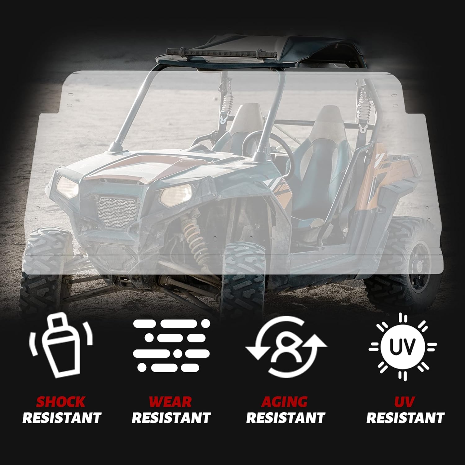 2-in-1 Fold Down Clear Windscreen X38263