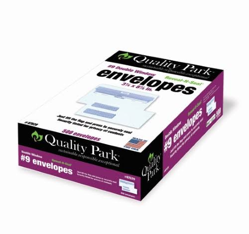 Double Window Invoice, 3.88 x 8.88 in., White, 500/Box S567