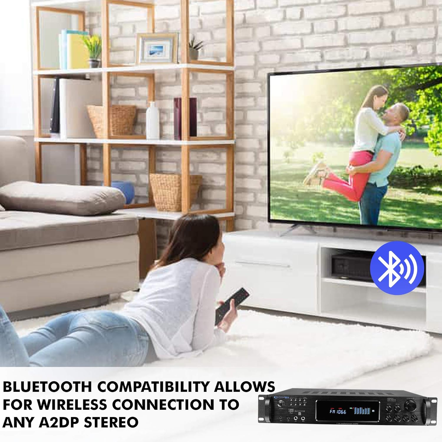 1500 Watt Bluetooth Hybrid Amplifier with USB and SD Inputs, Pack of 2 E828480