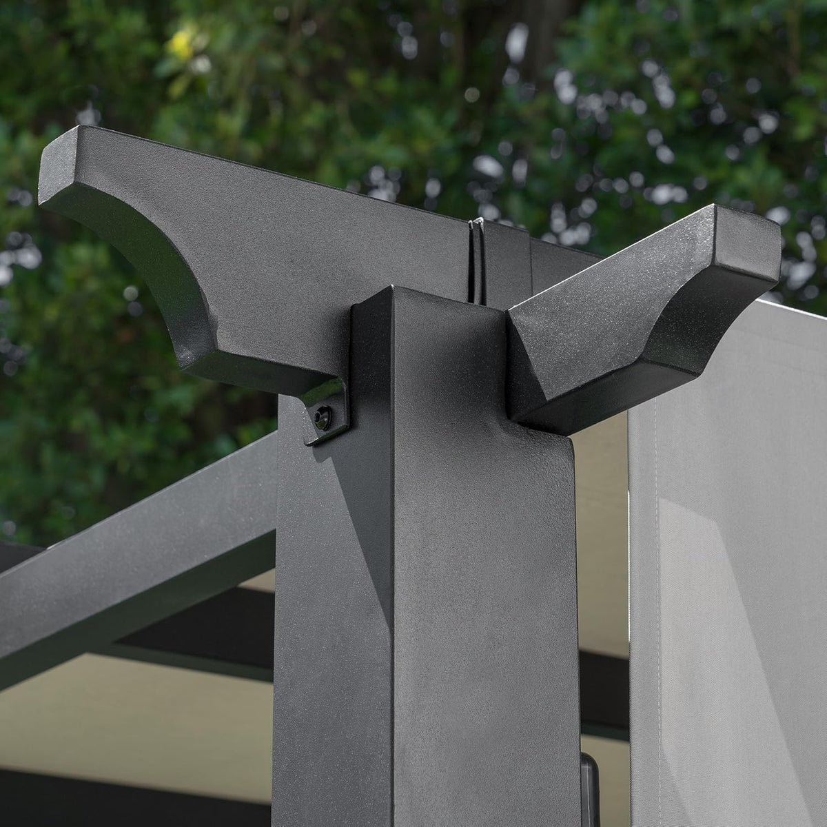 8 x 10 Ft. Metal Pergola with Adjustable Gray Canopy R439