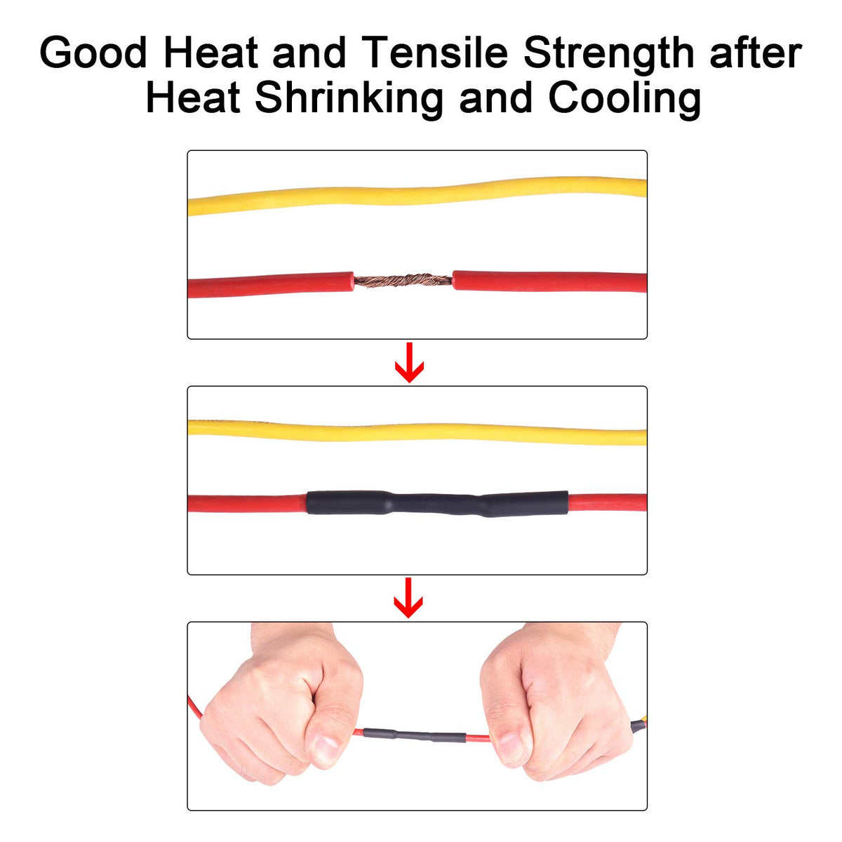 3/4 Inch 3:1 Waterproof Heat Shrink Tubing Black Pack of 2 Y350