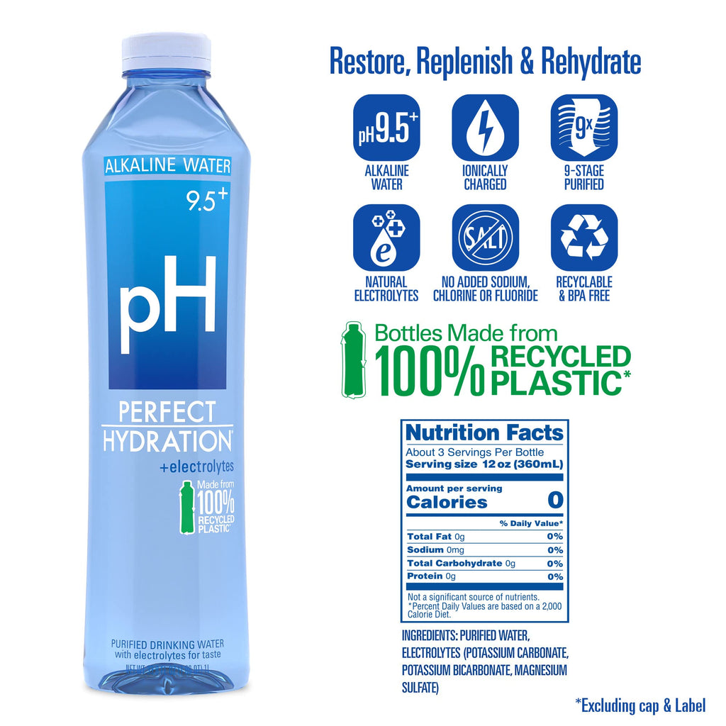 12 pack 1 Liter Alkaline Drinking Water S359