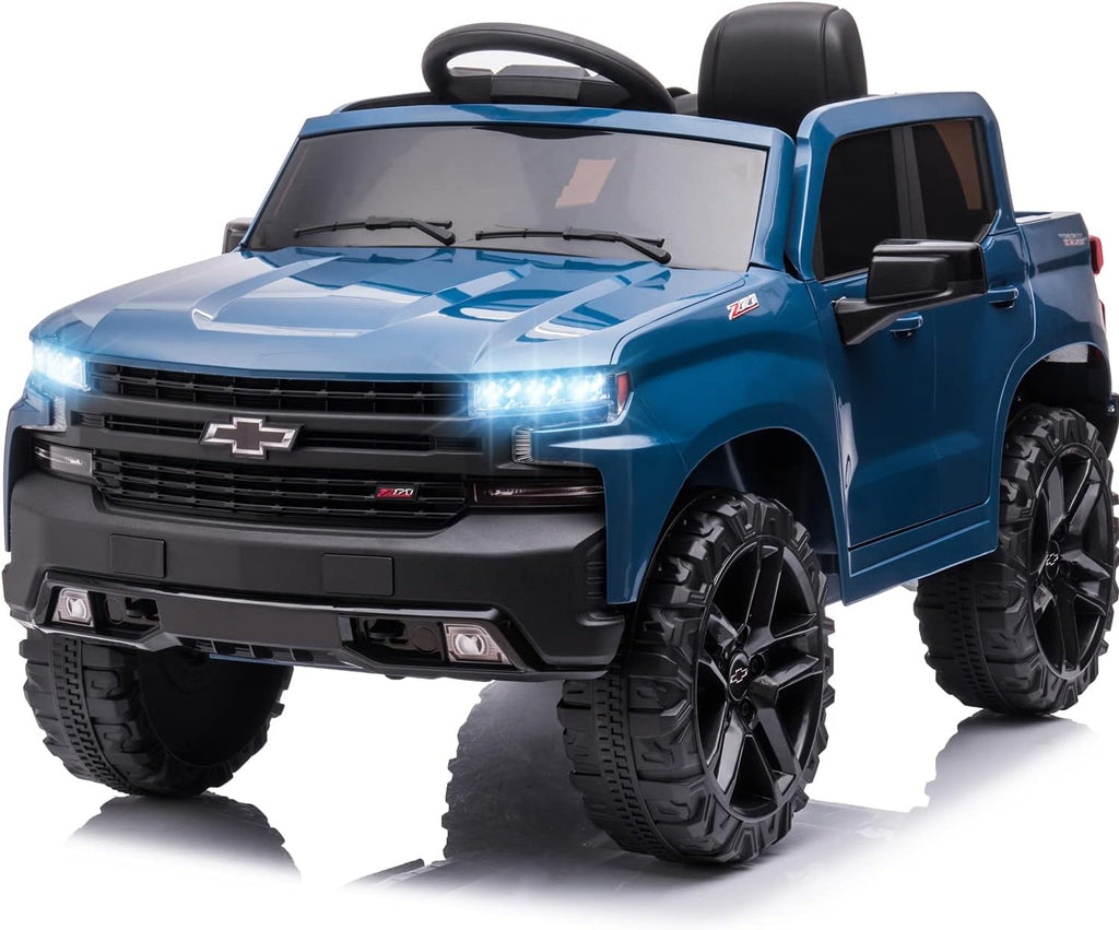 12V Licensed Chevrolet Silverado Ride On Truck Battery Powered Toy with Remote Control S599490