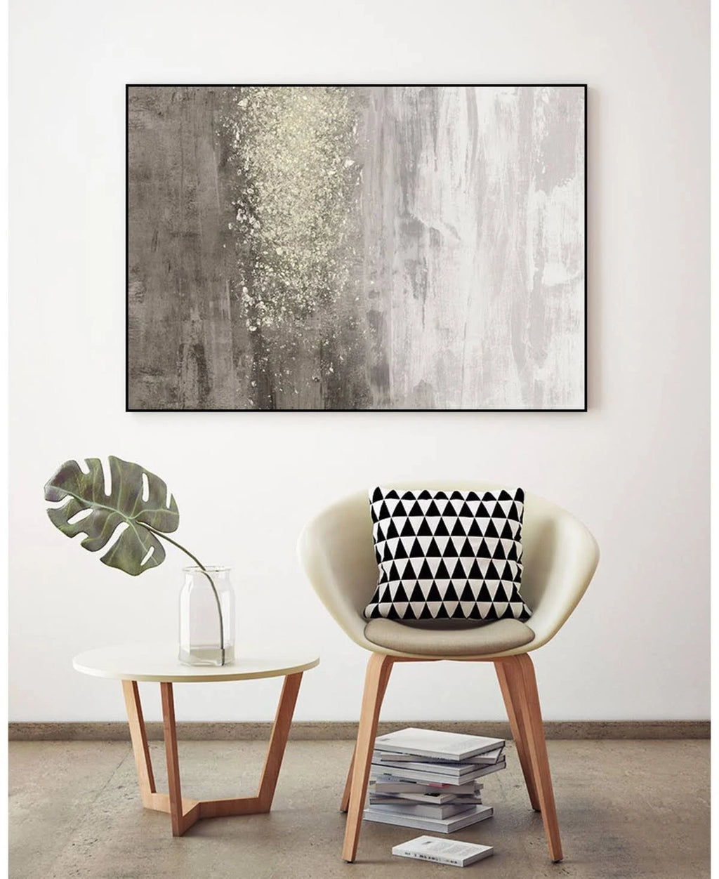 24x22 x 18x22 Framed Canvas Art Block N687