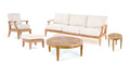 5 Pc Sofa Set with Cushions in Canvas White A518837